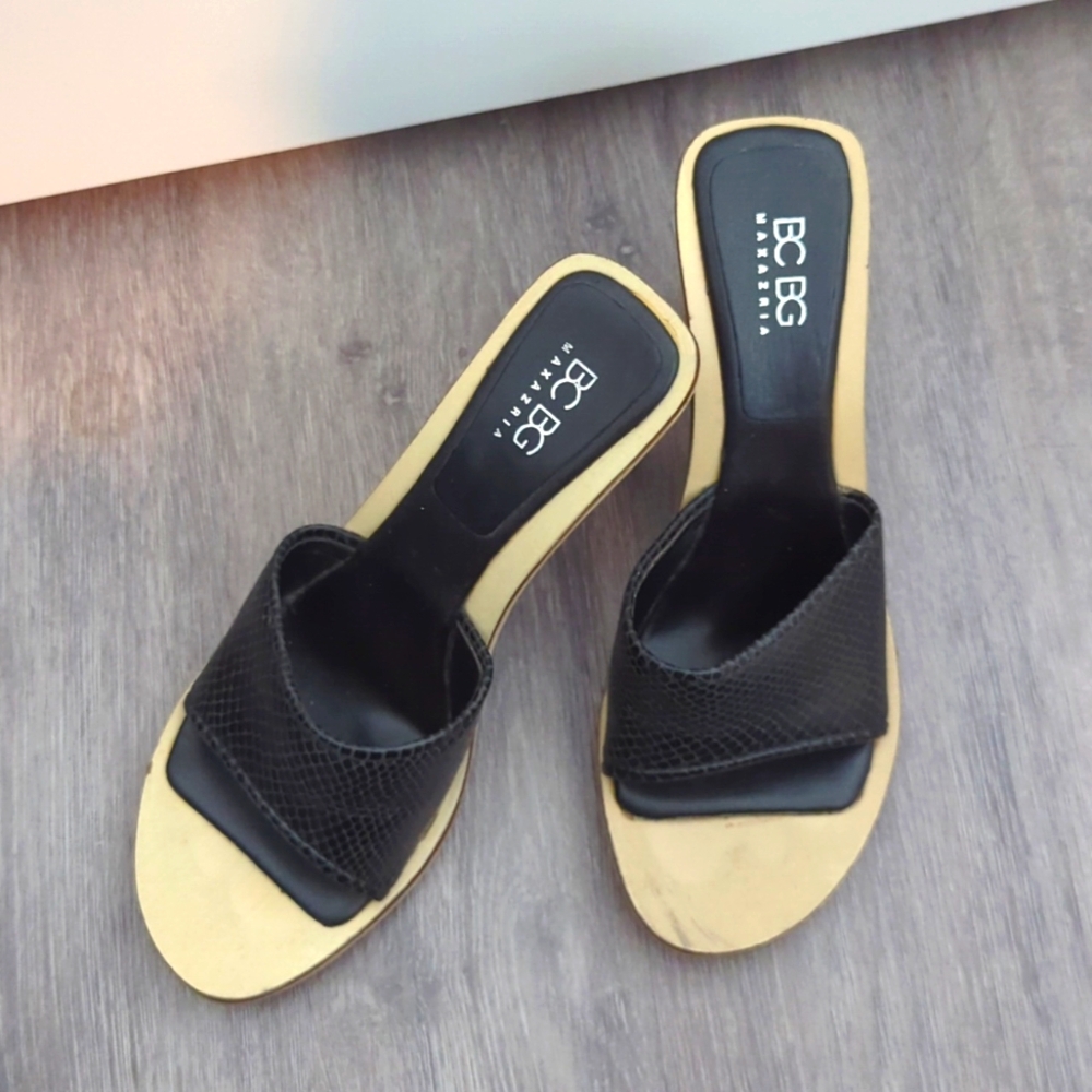 BCBG slide on heels size 7
